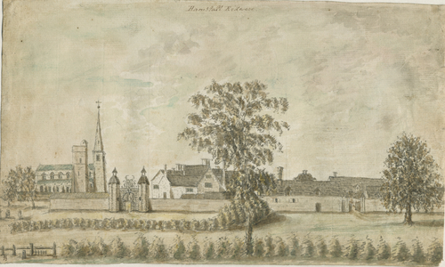 Hamstall Ridware - Church and Manor House: water colour painting, nd [1762-1802] (painting)
