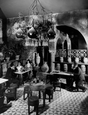 Rome, Typical Tavern, 1947 (b/w photo)