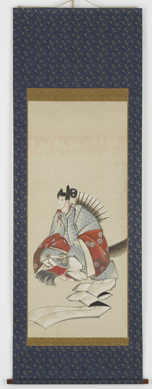 Six Immortals of Poetry: Ariwara no Narihara, c.1806-08 (ink & colour on paper)