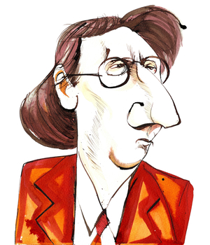 Rued Langgaard (1893 - 1952) Danish composer and organist, caricature