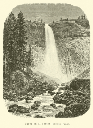 Chute de la Merced, Nevada Fall (engraving)