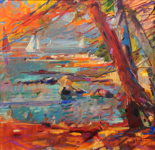 Les Iles de Lerins (oil on canvas)
