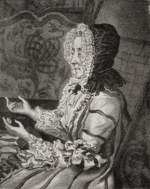 Marie Anne de Vichy-Chamrond, marquise du Deffand, 1697  1780.  French hostess and patron of the arts.  From Books and Characters, French and English, published 1924.