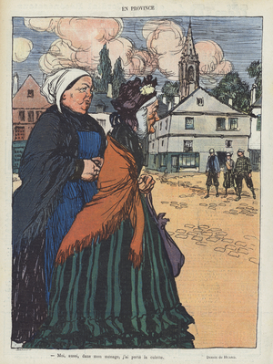 Illustration for Le Rire (colour litho)