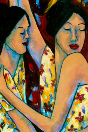 Dancing Female Figures (Detail) 2005 Hyacinth Manning (b.1954 African-American) Acrylic on Canvas