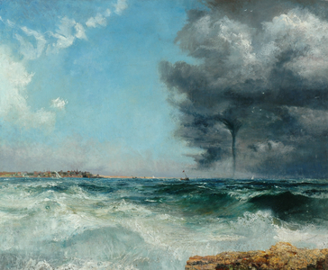 Waterspout on the Solent, 1954 (oil on canvas)