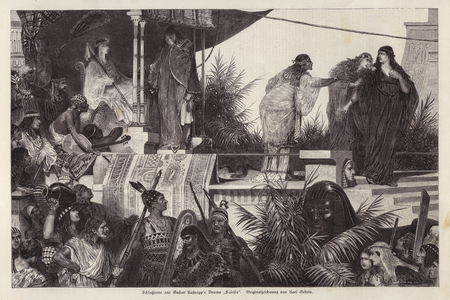 Closing scene of Gustav Kastropp's drama Suleika (engraving)