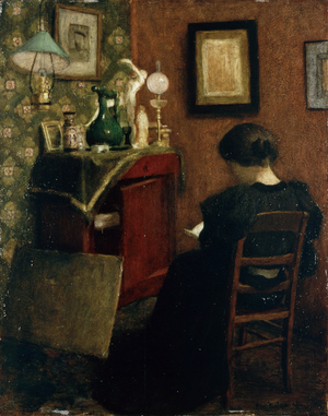 The Reader, 1895 (oil on wood)