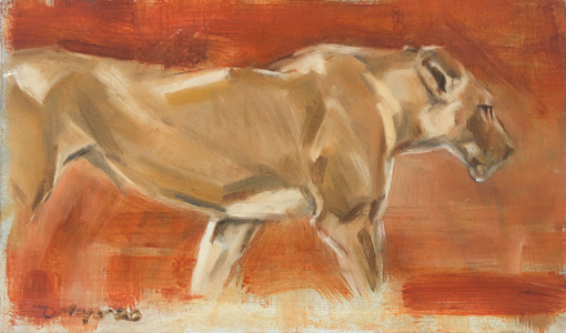 Lioness, 2019 (oil on canvas)