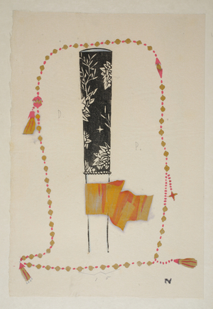 Design, Plate 4, Book 7, illustration from 'Wiener Werkstatte Mode 1914/15', pub. Eduard Kosmack, Vienna, 1914-1915 (hand-coloured linocut)