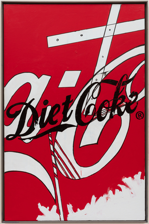 Soft Drinks, 2019 (house paint and ink on canvas)