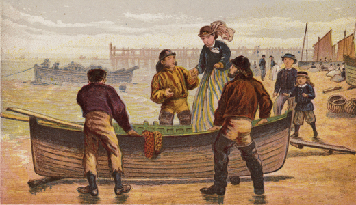 The Seaside (colour litho)