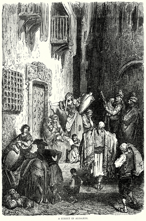 A Street in Albacete (engraving)