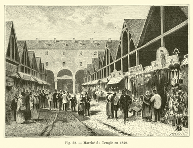 Marche du Temple en 1840 (engraving)