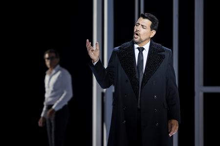 Dario Solari as Barone Scarpia, opera 'Tosca' by Giacomo Puccini at Teatro de la Maestranza, Seville, Spain, 9 June 2023 (photo)