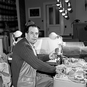 Composer and sound engineer working for German TV and radio station NDR at Hamburg, Germany 1960s
