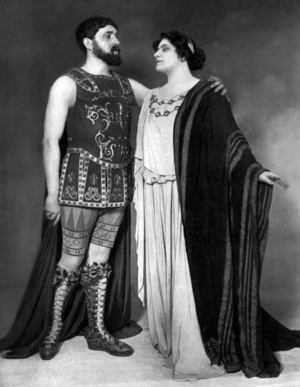 Lucien Muratore and Lucienne Breval in "Penelope",  1913 (b/w photo)