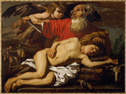 The sacrifice of Isaac (painting on canvas)