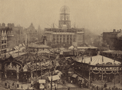 Goose Fair, Nottingham (b/w photo)