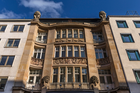 Office building in Art Nouveau style, c. 1900, Munich, Bavaria, Germany, Europe, 2018 (photo)