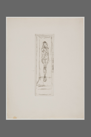 Nude Face on II, 1955 (etching)