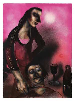 Judith & Holofernes (after Richard Libby), 2013 (acrylic on paper)