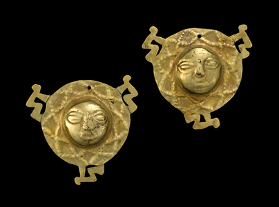 Pair of Ear Ornaments, 600-1600 AD (gold)