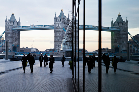 Reflected Tower Bridge, London, England, UK  (photo)