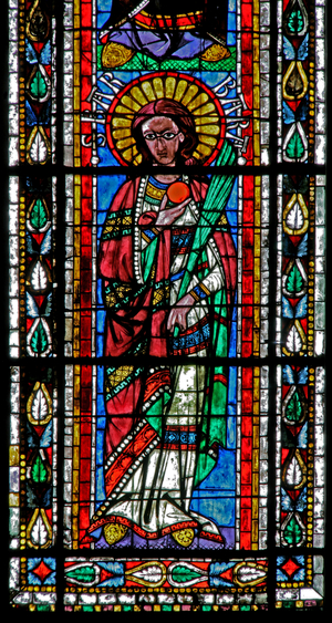 Window w202 depicting St Barbara (stained glass)