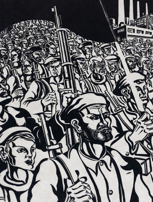 Soldiers, 1930s (drawing on paper)