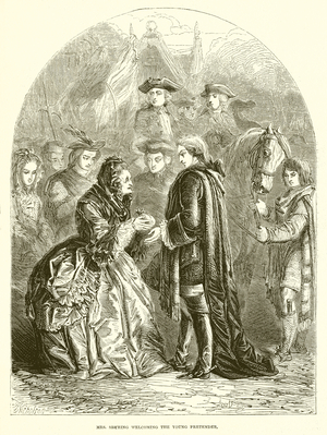 Mrs. Skyring welcoming the Young Pretender (engraving)