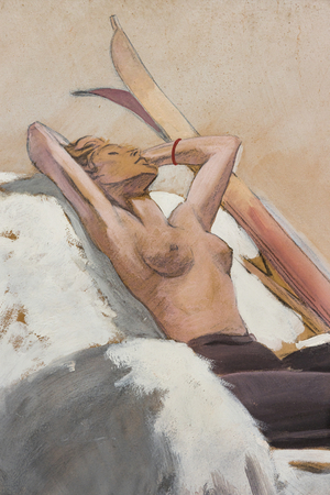 Winter Sun, detail, 1938-39(tempera and pencil on paper)