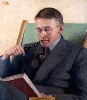 Sir Arnold Bax sitting