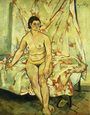 Nude Sat on the Edge of a Bed; Nu Assis sur le Bord d'un Lit, 1929 (oil on canvas)