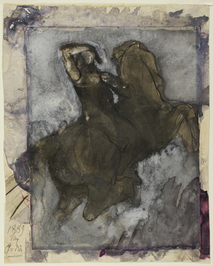 Horseman, 1889 (gouache & ink over graphite on paper)