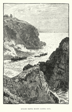 Steam Seine Boats going out (engraving)