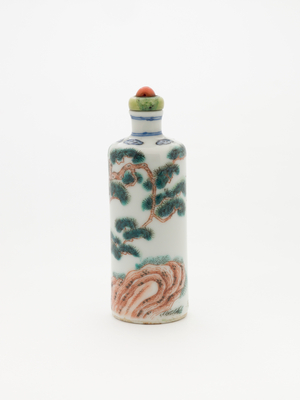 Snuff Bottle with lid (porcelain)
