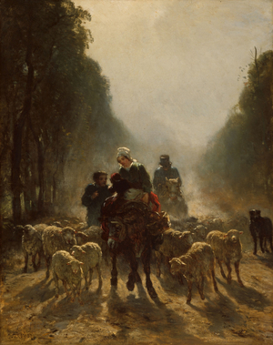 The Road to Market, 185859 (oil on canvas)