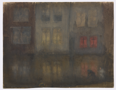 Nocturne: Black and Red–Back Canal, Holland, 1882 (w/c on paper)