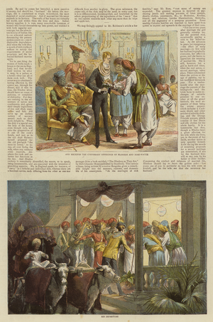 Mr Row Bahawdur Ramchunder Gopaldas's Wedding Party (colour litho)
