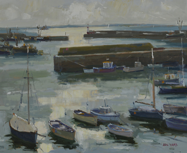 The Old Harbour at Newlyn (oil on canvas)