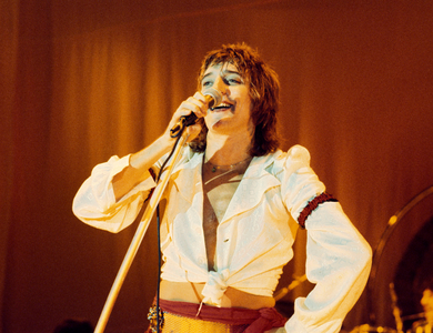 Oslo 19761105. Rod Stewart during the concert in Ekeberghallen in Oslo, November 5, 1976 …, 1976 (photo)