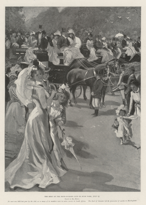 The Meet of the Four-in-Hand Club in Hyde Park, 15 July (engraving)