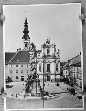 Artwork of an elder photograph, Germany 1930s (b/w photo)