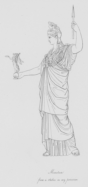 Minerva, from a statue in my possession (engraving)