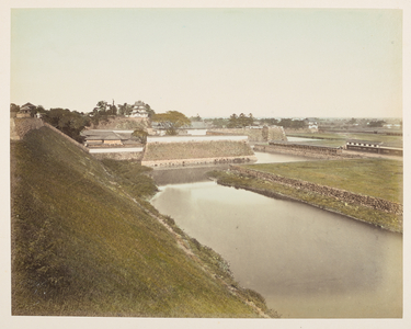 Edo Castle, Tokyo, from A Book of Coloured Photographs of views in Japan, 1895 (coloured photo)