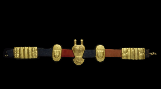 Belt, no date (wood, gold leaf, cloth)
