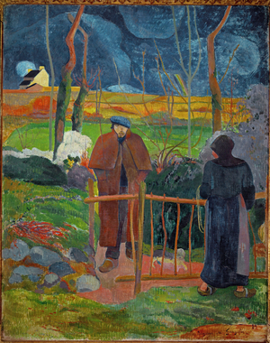 Bonjour, Monsieur Gauguin (oil on canvas)