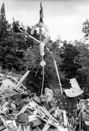 Solsbury Post Eviction May, 1994 (b/w photo)