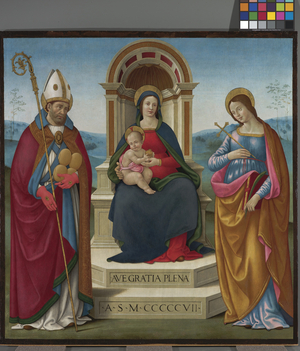 Madonna and Child with St. Justus of Volterra and St. Margaret of Antioch, 1507 (oil on panel)